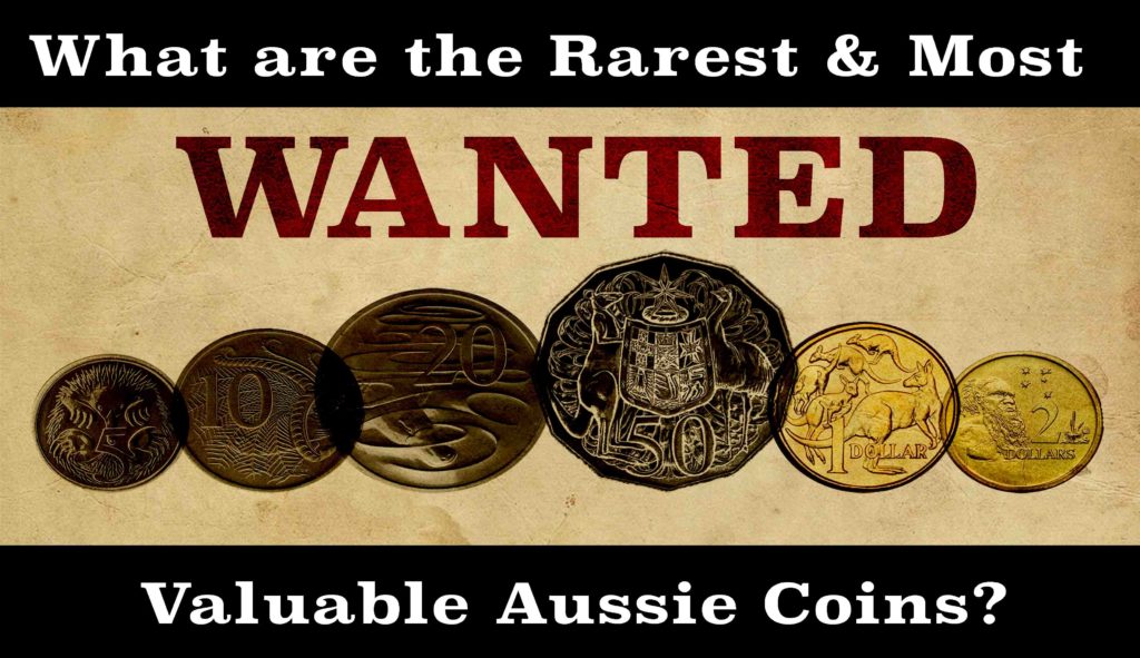 Wanted poster with Australian Coins